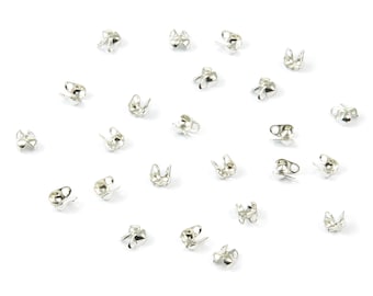 1.5 Ball Chain Clasp - 1.5 Silver Tone Plated Brass Chain Clasp - Brass Connector Clasp - Jewelry Supplies - 4x2.5mm - PP1675S