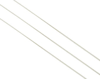 Fil de laiton de 0,4 mm - Fil à envelopper - Perles de fil de laiton en vrac - Placage de ton argent - Fil de laiton massif - Fabrication de bijouterie - 0,4 x 0,4 mm -PP10496-40