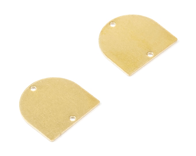 Brass U Charms U Shaped Raw Brass Connectors With 3 Holes - Etsy