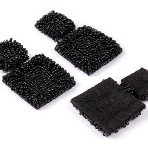 Colgante cuadrado con cuentas para pendientes - Cuentas japonesas - Colgante con cuentas hecho a mano - Accesorios para pendientes - Suministros para joyería - 72x40x7,5 mm - TH1057B imagen 3