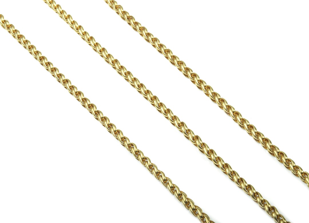 5.0 Brass Rope Chain Raw Brass Necklace Chain Soldered for Necklace