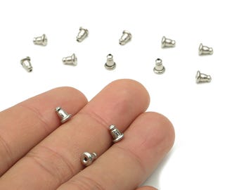 Edelstahl Ohrring zurück - Bullet Backs - Edelstahl 304 Ohrring Stopper - Bolzen Stopper - 5.88x4.6x2.94 mm- SS1394