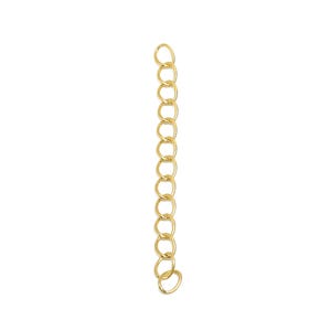 5cm Extender Curb Chain - Gold Chain for Necklace or Bracelet - Extension Chain - Craft Jewelry Component - 18K Real Gold Plated - RGP10821