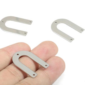 Stainless Steel U Connector - U Earrings Charms and Pendant - Earring Findings - Jewelry Supplies - 27.94x20.07x0.95mm - SS1175
