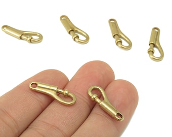 Brass Lobster Claw Clasps - Raw Brass Parrot Clasp - Keyring Clasp - Key Holder Clasp - For Necklace - For Bracelet - 22x8x3.24mm - PP8296