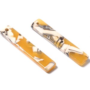 Jewelry Supplies Color Code:A471-20.82x5.06x2.24mm Matte Mini Bar Earring Earring Findings AC1899H Acrylic Bar Earring Charms
