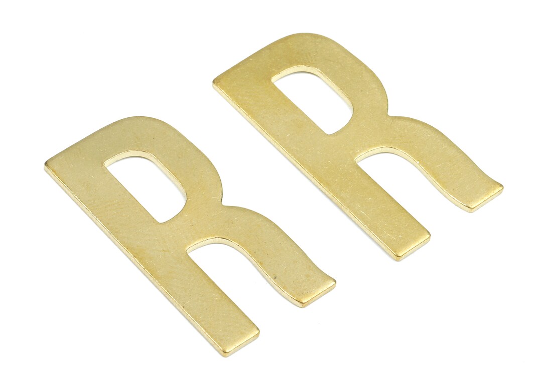 Brass R Blank Raw Brass Letter R Blank Brass Letter Wallart Decoration