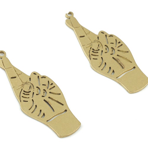 Brass Petal Earring Charms Raw Brass Petal Pendant Earring Etsy