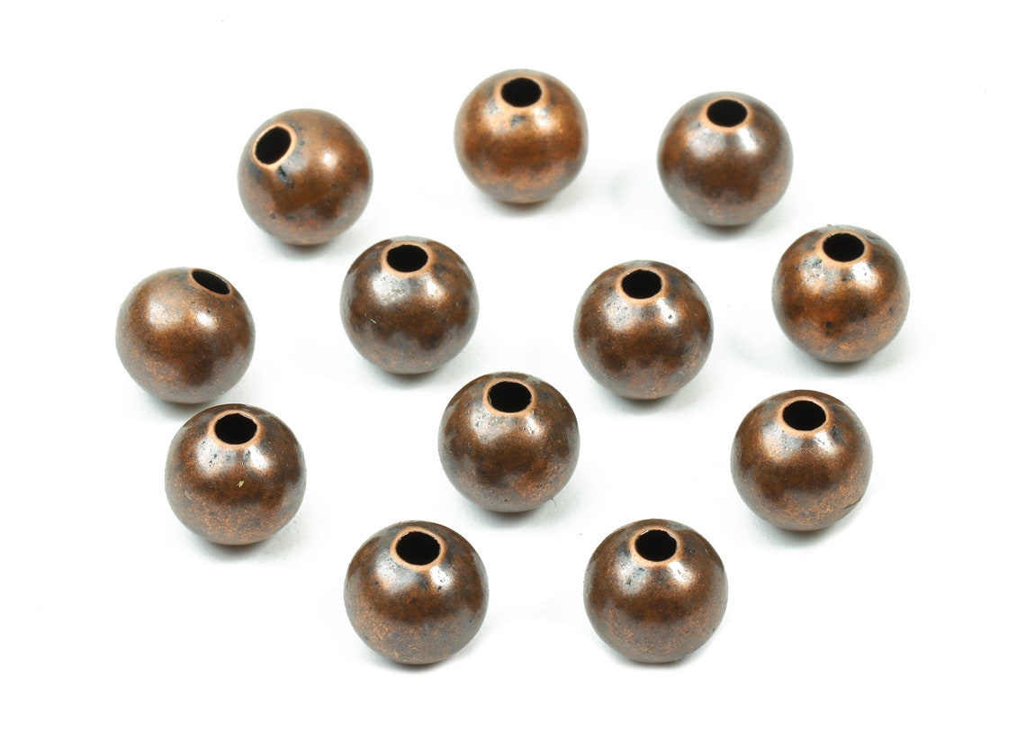 Brass Spacer Ball Beads7.0 Antique Copper Spacer Ball Beads Etsy