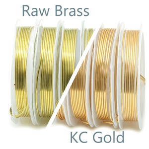 Messingdraht - Wickeldraht für Anhänger - Rohes Messing/KC Gold - ALLE GRÖSSEN 18ga 20ga 22ga 24ga 26ga 28ga 30ga