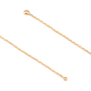 Brass Chain Connector - 18k Gold Plated Brass Earring Chain Connectors - Chain Earring Findings - Jewelry Supplies - 42.79xmm  - RGP1177
