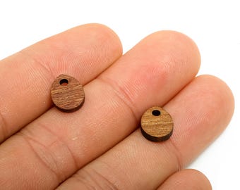 Teardrop Wood Pendant - Laser Cut Pendant - Lightweight Wooden Drop - Minimalist Wood Charm - Flat Wooden Teardrop - 7x5.74x2.68mm - AC2768
