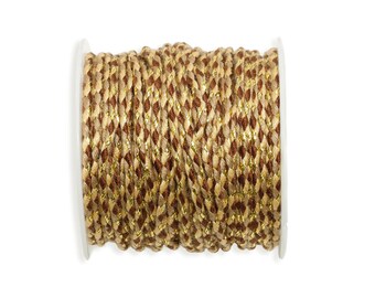 Polyester Cotton Braided Cord - 10m/Roll - Braided Polyester Cotton Trim - Braided Rope For DIY Projects - Twisted Rope For Crafts - HM1078D