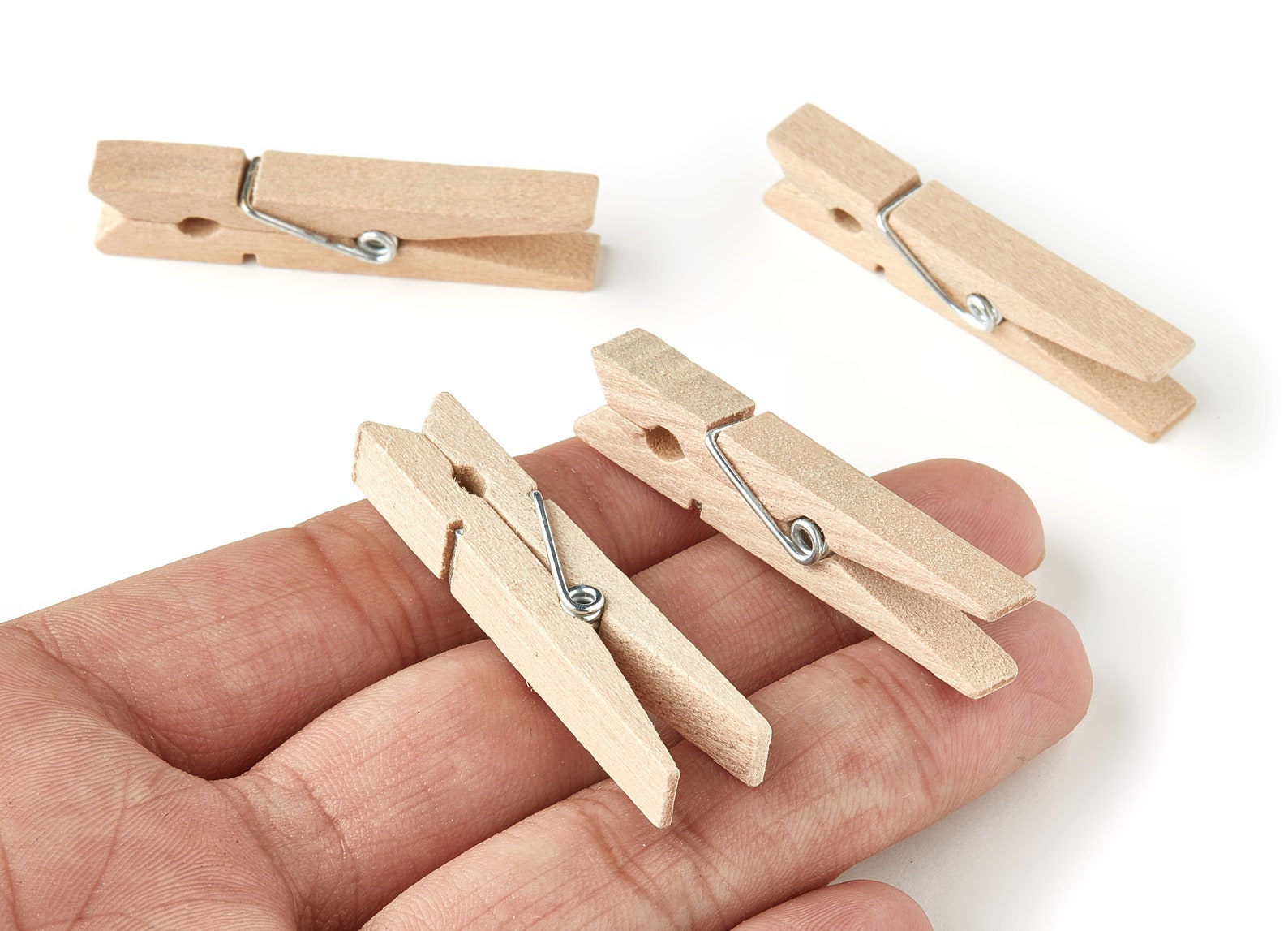 Wooden Mini Clothespins Hanging Photos Picture Hanger Etsy