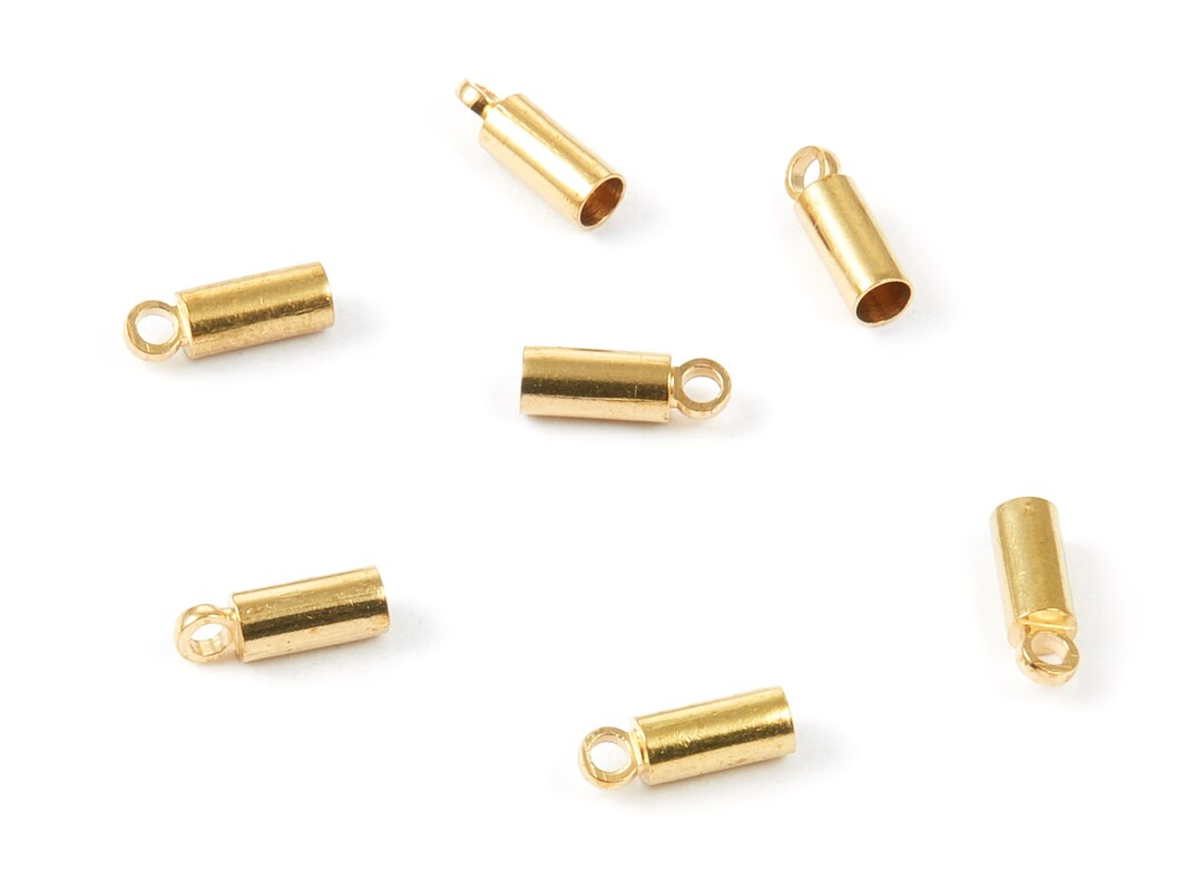 Brass Tassel End Caps Raw Brass Barrel End Cord End Caps 39 Jewelry
