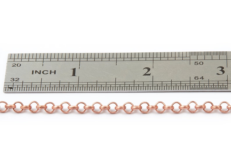 CC1096 Iron Rolo Chain Iron Chain Soldered Round Rolo Chain for Necklace Bracelet Jewellery Making 0.15 x 0.15 x 0.04
