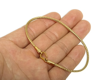 Titanium armband met sluiting - uniseks armband - gevlochten titanium armband - titanium polsketting - echte vacuümbeplating - 200 x 2 x 2 mm - SS2816G
