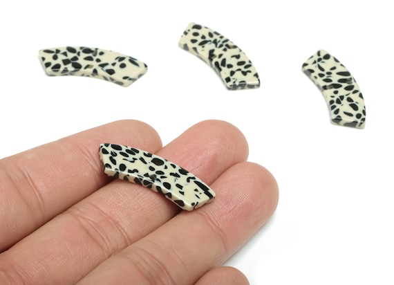 Acetate Earring Charms - Irregular Shaped Connector - Arc Shaped 2 Hole - Jewelry Supplies - Color Code:A785- 30.79x9.84x2.4mm - AC2326-A785