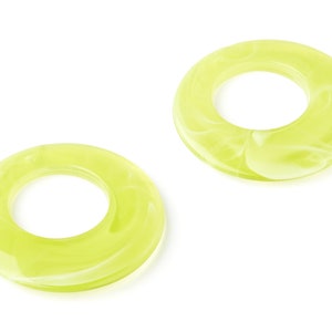 Resin Charms - Resin Earrings - Circle Shaped Earrings Charms - Earring Findings - Jewelery Making - 38x38x4,83mm - AC1275G
