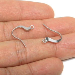 Stainless Steel Earring Hook - Fish Hook Ear Wire -  French Hook Earring Finding -  DIY Jewelry Earring Hook - Metal Earring Base - SS1548