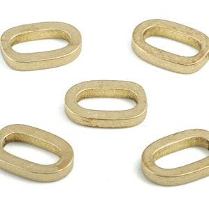 Brass Oval Earring Charms - Raw Brass Oval Pendant - Earring Findings - DIY Jewelry Supplies - 9.4x6.35x1.46mm - PP3744