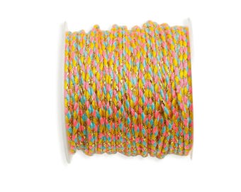 Polyester Cotton Braided Cord - 10m/Roll - Braided Polyester Cotton Trim - Braided Rope For DIY Projects - Twisted Rope For Crafts - HM1078C