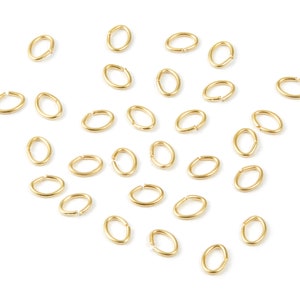 Brass Open Jump Rings - 6x5x0.8mm - Raw Brass Open Jump Rings - Not Soldered - Jewelry Supplies - PP1645