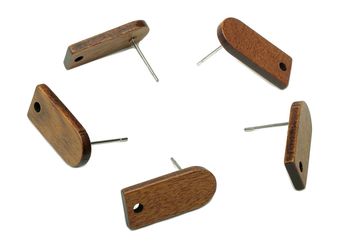 natural-wooden-domed-stud-earring-walnut-wood-earring-post-brown-long