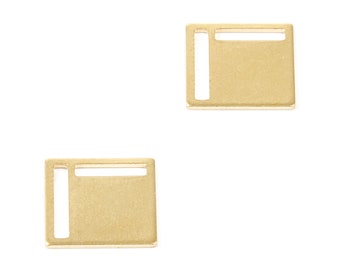 Personalized stamping blank - Brass Square Charms - Square Raw Brass Pendant - Earring Findings - Jewelry Supplies - 14x14x0.8mm - PP1974