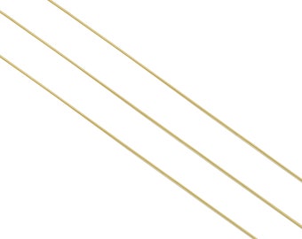 Fil de laiton de 0,4 mm - Fil à envelopper - Perles de fil en vrac - Placage KC couleur or - Fil de laiton en or massif - Bijouterie - 0,4 x 0,4 mm -PP10494-40