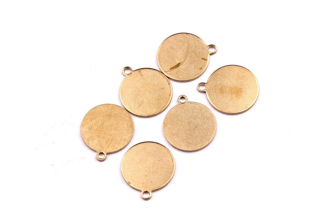 Brass Circle Stamping Tag Raw Brass Stamping Blank Raw Brass Charms