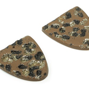 Polymer Clay Gewölbte Ohrringe - Polymer Clay D Pandant - Schmuck Handarbeit - 28,46x25,29x2,86mm - PC2328