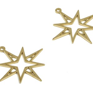 Brass Planet Earring Charms - Raw Brass Planet Pendant - Earring Findings – DIY Jewelry Making Supplies - 22.81x21.45x0.67mm - PP4214