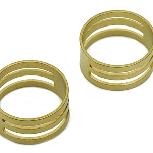 Brass Jump Ring Opening Tool -  Raw Brass Closing Tool Finger Ring Tool - Jump Ring Opener - Jump Ring Closer  - 18.6x18.6x1.1mm - PP8079