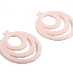 Acetate Round Charms - Round Earrings and Pendant - Earring Findings - Jewelry Supplies - Color Code:A377 - 35.37x29.61x2.9mm - AC1716-A377