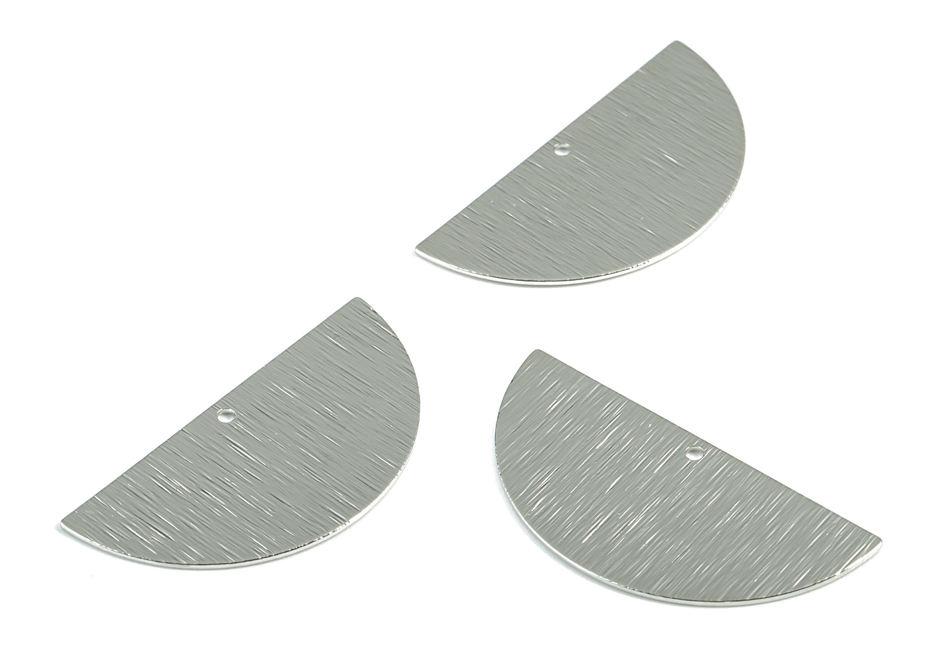 クールな価格でホットなピック Tone Silver - Connector Moon Half Silver Plated Semi Brass アクセサリー