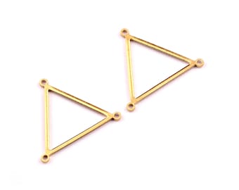 Raw Brass Triangle Connectors – Jewelry Making Supplies (18x20x1mm) PP1191