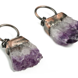 Sliced Amethyst Tumbled Pendants – Natural Purple Amethyst - Average Size Charms – Jewelry Making Supplies - 59.49x29.83x16.02mm – NS1311