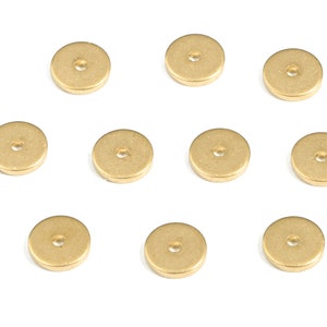 Brass Flat Disc Beads Spacers - Raw Brass Disk Heishi Rondelle Spacers Beads - Earring Findings - Jewelry Supplies - 6.05x6.05x1mm - PP3541