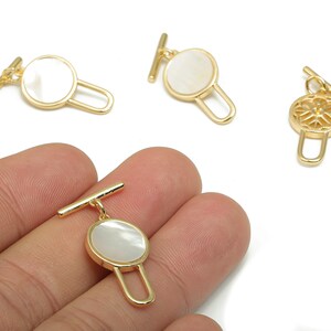 Mässingsspänne - Runt snäckskalarmband - Cirkelformat halsband - 18K äkta guldpläterad mässing - 29,19x15,87x2,25 mm - RGP4572