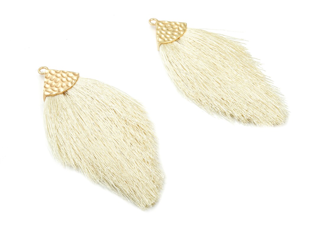 Tassel Earring Charms - Tassel Pendant - Puffy Tassel With