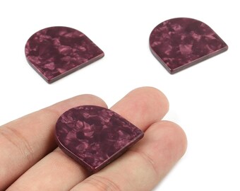 Acetate D Charms - D Earrings & Pendant - No Hole - Earring Findings - Jewelry Supplies - Color Code:A407 - 27.49x26.42x2.61mm - AC1747-A407