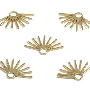 Brass Fringe Earring Charms - Raw Brass Fringe Trim Pendant - Earring Findings - Jewellery Supplies - 12.7x7.9x0.54mm - PP3715