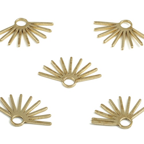 Brass Petal Earring Charms Raw Brass Petal Pendant Earring Etsy