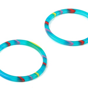 Acetate Circle Charms - Hoop Earring and Pendant - Earring Findings - Jewelry Supplies - Color Code: A139- 35x35x2.76mm - AC1193-A139