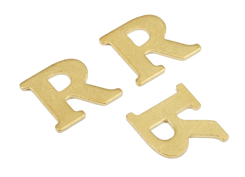 Brass R Blank Raw Brass Letter R Blank Brass Letter Etsy