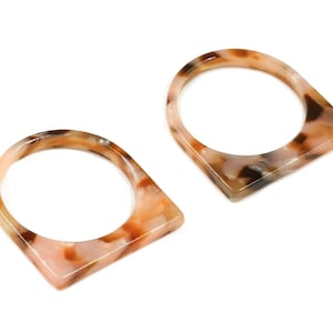 Acetate Round Charms - Acetate Ring - Acetate Round Pendant - Acetate D Earrings - Color Code: A405 - 21.09x19.81x2.73mm - AC1752-A405
