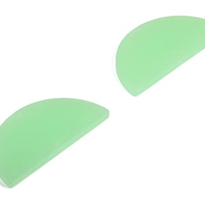 Luminous Acrylic Semicircle Earring Connectors - Acrylic Half Moon Charms - 2 Holes -  Color Code:A611 - 34x17x2.2mm - AC1218-A611
