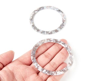 Acetate Hoop Earrings Charms - Big Circle Shaped Pendant - Earring Findings - Jewelry Supplies - Color Code: A20 - 70x70x2,76mm- AC1295A