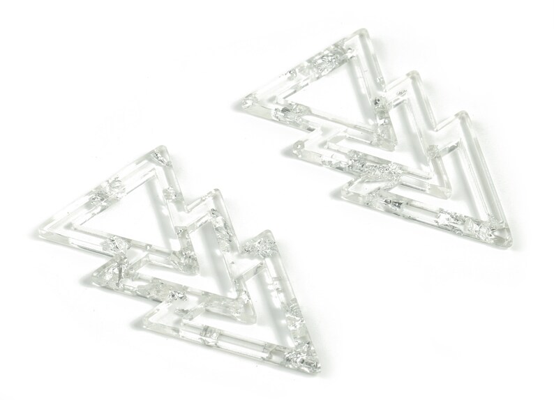 Acrylic Triangles Earring Charms Acrylic Triangles Pendant Etsy